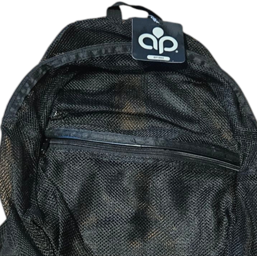 Ap Black Mesh Backpack 18" - Picture 3 of 6